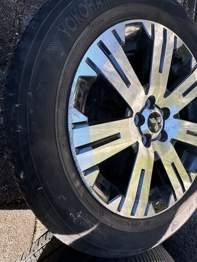 デリカ純正18インチアルミホイール 後期 CV1W ヨコハマジオランダーSUV 225/55-18 4本セット+スタッドレス付きホイール