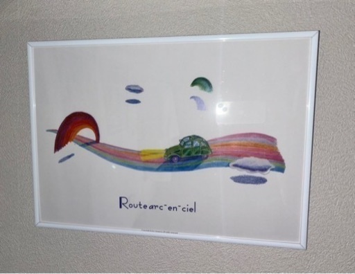 Kojiro Imamura イラスト絵画A3 壁かけ　フレーム付き
