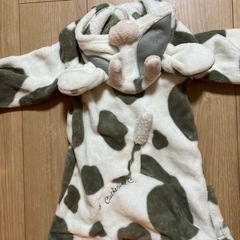 牛柄の冬ベビー着ぐるみ90サイズの画像