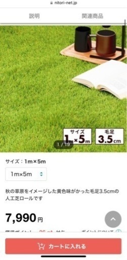 新品ニトリ人工芝ロール