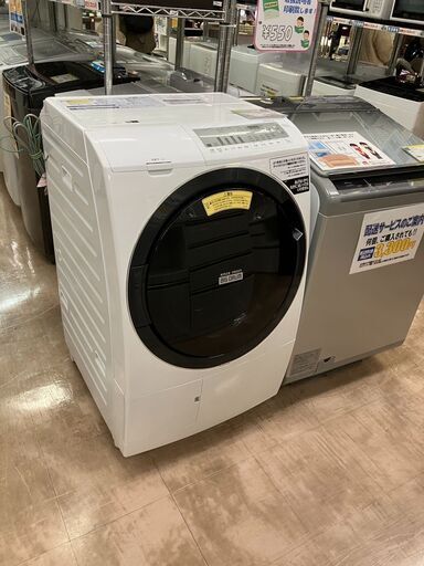 高年式日立 HITACHI 2021年製 BD-SG100FL-Wドラム式洗濯乾燥機 ビッグドラム 洗濯10kg/乾燥6kg ホワイト1608