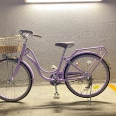 女の子 自転車 22インチ パープル