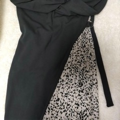 【中古】長袖サイドプリーツワンピース　Ｆ　黒の画像