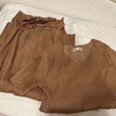 閉店在庫処分 レディースFサイズ リブセットアップ（室内着、パジ...