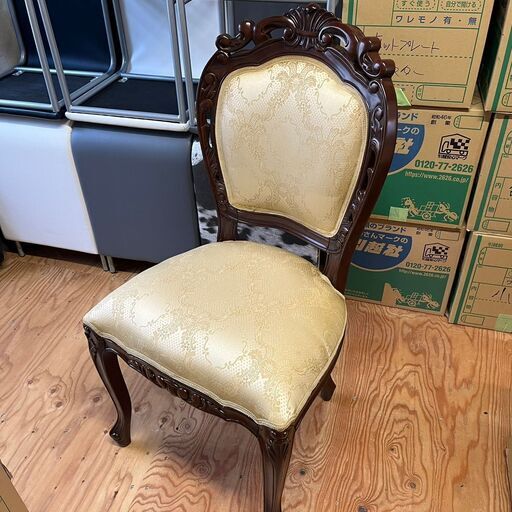 アンティーク チェア 北欧 おしゃれ 猫脚 天然木 高級感 エレガント ブラウン