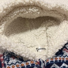 CORNHOUSE フード付き ボア カバーオールの画像