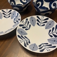 美濃焼きどんぶり大皿　セットの画像