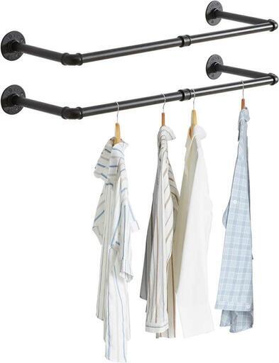 IBUYKE  アイアン　ハンガーラック 　幅87cm 2本セット