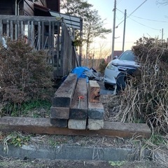 枕木　まくら木　まくらぎ　ガーデニング等の画像