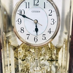 【中古品】CITIZEN シチズン 置き時計 電波置き時計 からくり時計 4SG724 クォーツ置き時計 生活雑貨 生活用品の画像