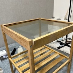 IKEA NESNA ネスナ サイドテーブル, 竹, 36x35 cmの画像