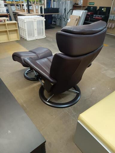 ? ekornes マジックM 茶総本革 ブラウンレザー パーソナル リクライニングチェアセット 北欧 ノルウェー エコーネス