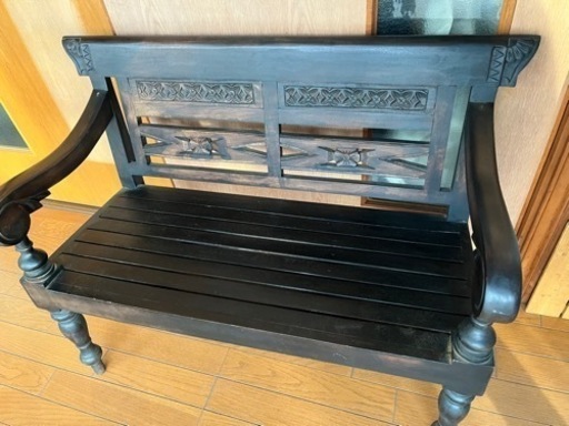 ★引取先決まりました【美品・引取可能な方】木のベンチ