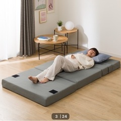 【美品】折り畳みマットレス(ダブルサイズ)の画像