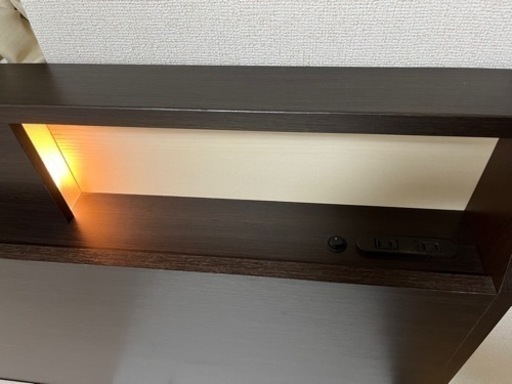 ニトリ　ダブルベッドフレーム　◎値下げしました【収納・コンセント付き】 ☆販売終了カラー