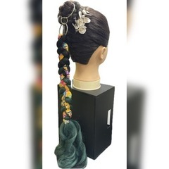 【新品】PR#3 ポニーテールリング　リング付きエクステ　エクステ　紅型の画像