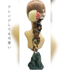 【新品】PR#3 ポニーテールリング　リング付きエクステ　エクステ　紅型の画像