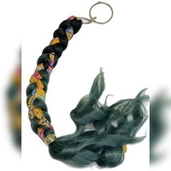 【新品】PR#3 ポニーテールリング　リング付きエクステ　エクステ　紅型の画像