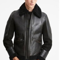 美品】デンハム ムートンコート Alloway Leather Jacket