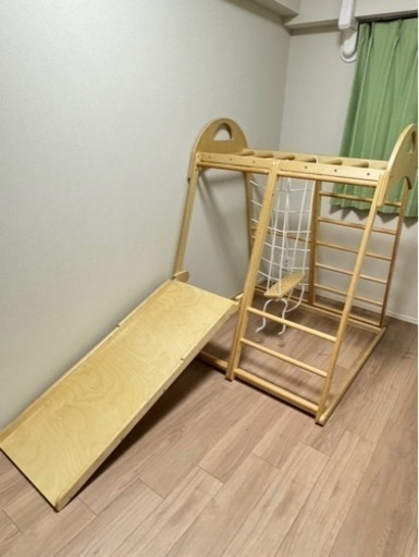 【取引中】ジャングルジム 木製 ブランコ 滑り台