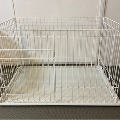 直接引取り ペットサークル　90×60 ペット ケージ　ホワイトの画像