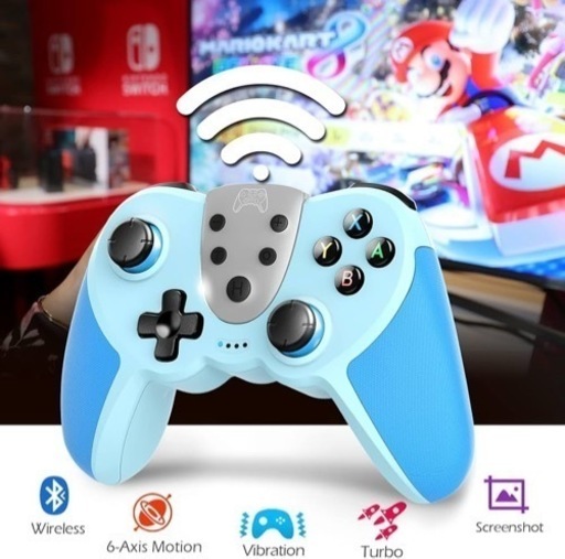 Switch コントローラー★セット ワイヤレス ジャイロセンサー ブルー
