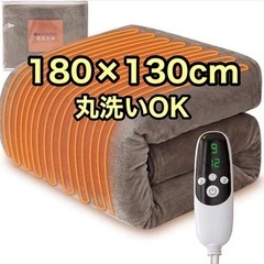 ラスト1点！電気毛布⭐️大判サイズ 掛け布団 掛け敷き兼用 丸洗...
