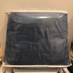 電気毛布⭐️掛け敷き兼用 タイマー付き 大判サイズ ネイビー 丸洗いの画像