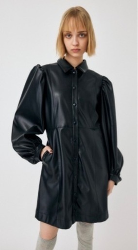 moussy / フェイクレザーミニワンピース