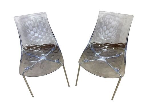 美品 calligaris ice カリガリス アイスチェア2脚セット ダイニングチェア