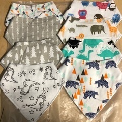 ベビー 三角スタイ よだれかけ 赤ちゃん ビブ 8枚セット 綿 柔らかいの画像