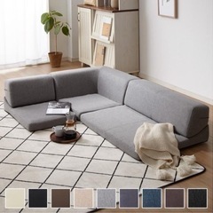 【新規終了】ソファ ローソファ カウチソファ 3人掛け　ファブリ...