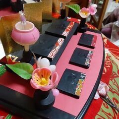 🌸雛祭り、手作り雛だん、ちょっと大きいヨコ223ミリケース入り