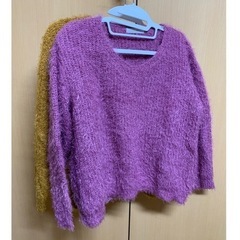 ⭐︎グリーンパークス　ニット　ラメ　色違いイエローもありの画像