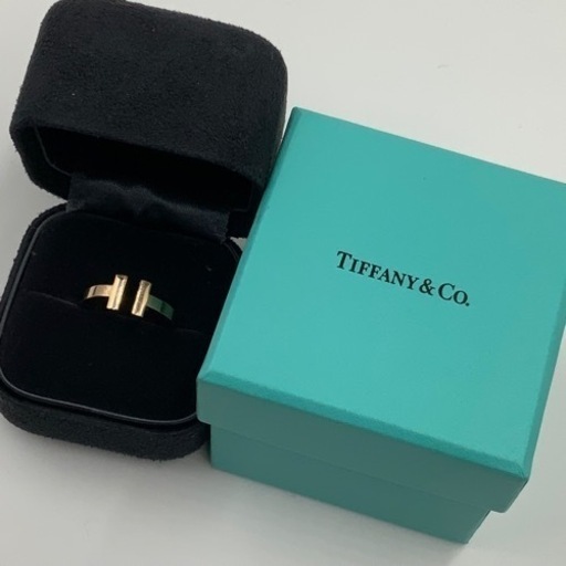 売り切れました。ティファニー　Tスクエア　リング　ピンクゴールド　7号　6.3g 箱　外箱
