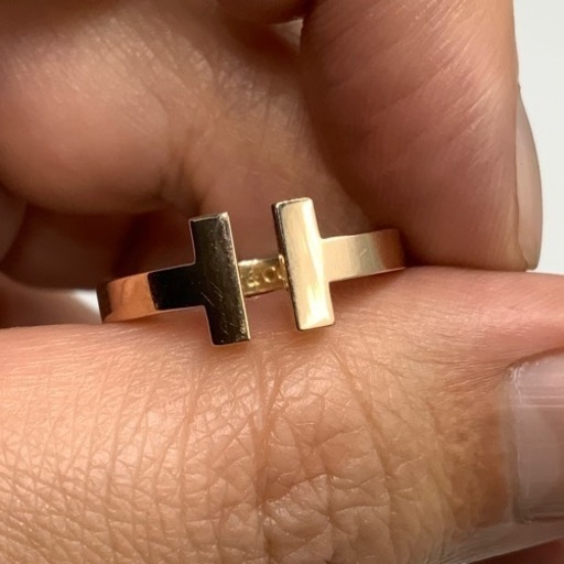 売り切れました。ティファニー　Tスクエア　リング　ピンクゴールド　7号　6.3g 箱　外箱