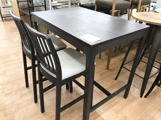 ★ジモティ割あり★ IKEA バーテーブルセット ブラウン H120×W106×D80 クリーニング済み KJ4303
