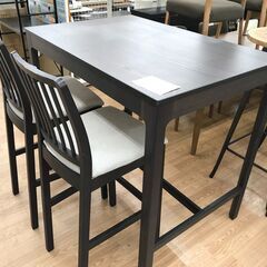 ★ジモティ割あり★ IKEA バーテーブルセット ブラウン H120×W106×D80 クリーニング済み KJ4303