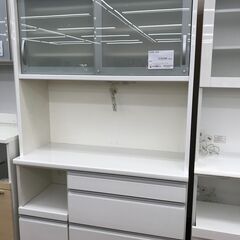 ★ジモティ割あり★ 松田家具 食器棚 ホワイト H198×W118×D49 クリーニング済み KJ4305