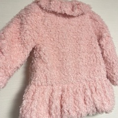 メゾピアノ 110 ふわふわコート　ピンクの画像