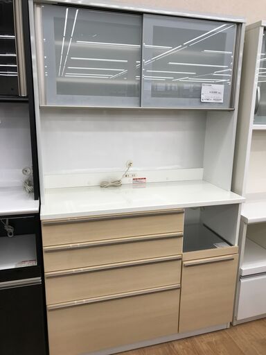 ★ジモティ割あり★ 高橋木工所 食器棚 ナチュラル H201×W120×D51 クリーニング済み KJ4309