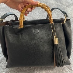 ブラック　ハンドバッグ　ショルダーバッグの画像