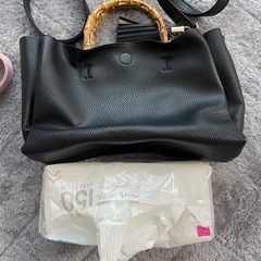 ブラック　ハンドバッグ　ショルダーバッグの画像