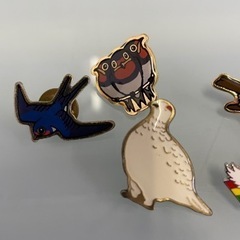 鳥　ピンバッチ　6点セット　バードメイトの画像