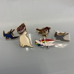 鳥　ピンバッチ　6点セット　バードメイト