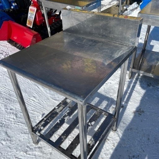 ステンレス作業台　横幅550 奥行き600 バックガード