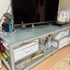 【引き取り0円】テレビ台/ガラス天板