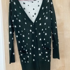 ロングカーディガン　星柄　Mサイズ