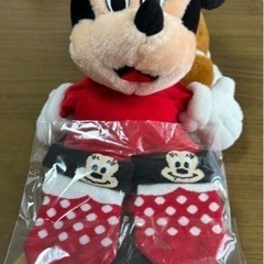 ディズニー　ミニーちゃん　ぬいぐるみとベビー靴下の画像