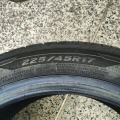 ﾊﾞﾘ溝 225/45R17 2022年 ﾊﾝｺｯｸ 夏ﾀｲﾔ 2本 組み換え可能の画像